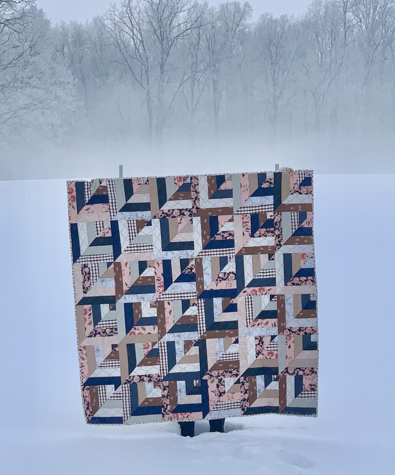 Lucky Log Cabins Quilt In Art Gallery Fabrics Curated Bundle Bre T