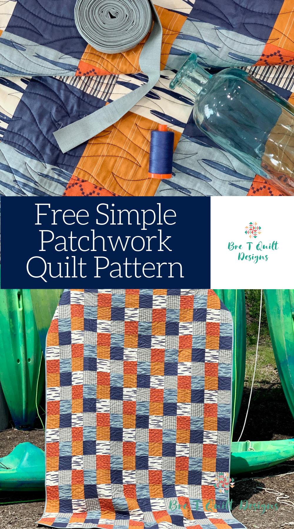 Free Patchwork Quilt Pattern PDF Download Twin Sized Quilt - Bre T Quilt  Designs