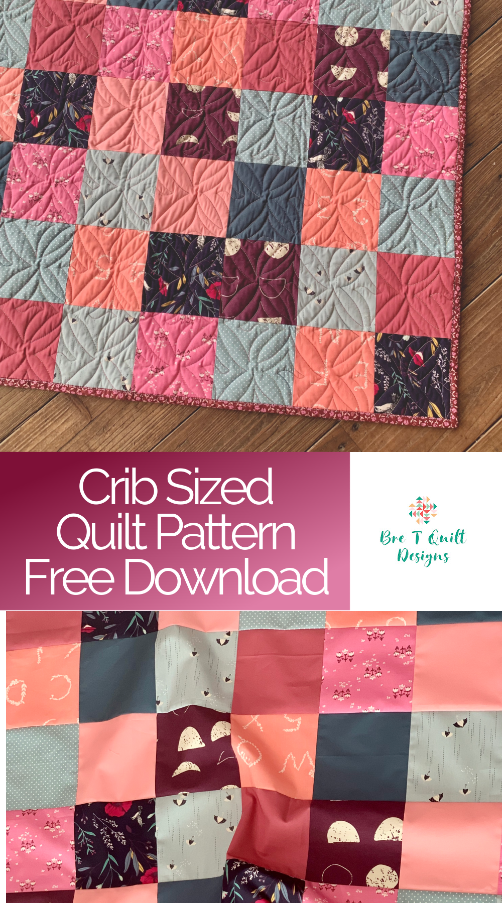 Modern Quilt Pattern, PDF DOWNLOAD Quilt Pattern for Beginners, Easy, Fast  Baby Quilt Pattern, Cats and Kittens