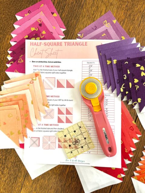 Since Bare Roots requires Half-Square Triangles, I thought I’d share a little bonus for your sewing room. 

I have a Free HST Cheat Sheet that walks you through a few different ways to make them. While my patterns always include the specific cutting and math you need, this is a great little guide to keep by your machine for all those other "scrappy" projects.

You can download a copy for free at the link in my bio.

I’m still so in love with how these blocks turned out—the colors are just perfect for spring.

Fabric: V & Co. I Heart Ombre