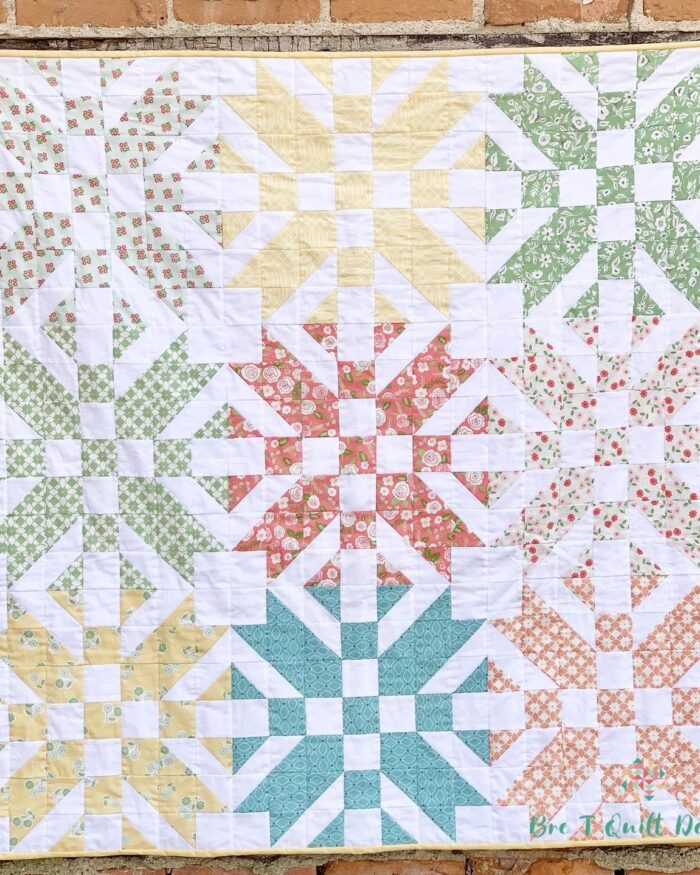 Adelyn Kay Quilt Pattern Brick Background Wall