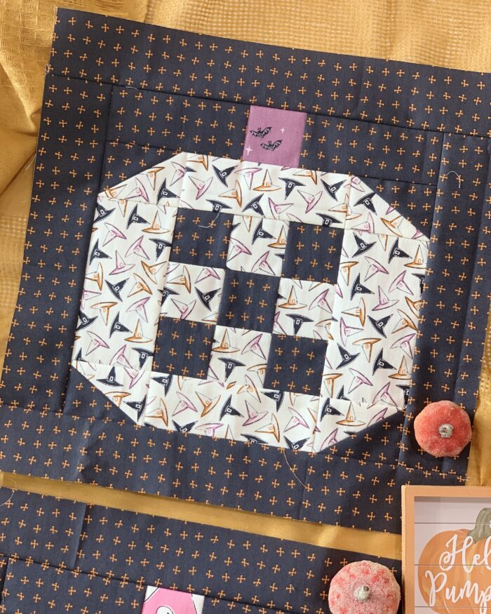 Pumpkin Patched Spooky & Sweeter Quilt Block