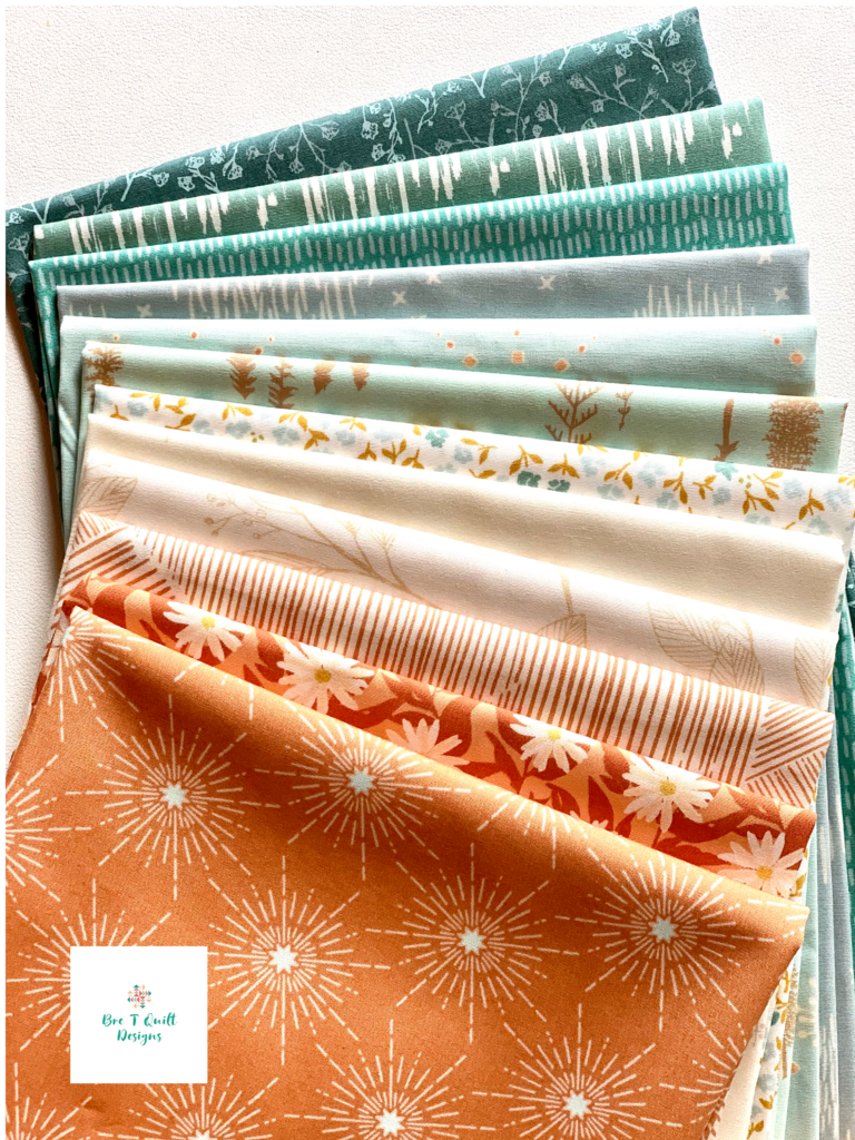 Fat Quarter Fabric bundle from Murock Designs- Clover Fields Fat Quarter Friendly Quilt Pattern