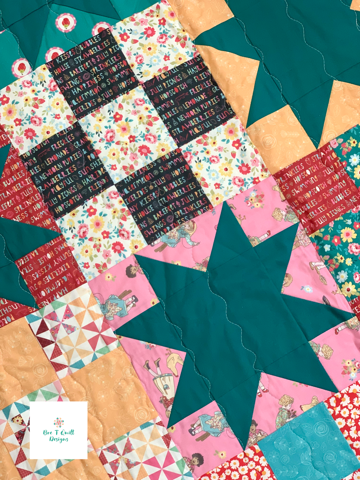 The Picnic Quilt- Hopscotch and Freckles Poppy Cotton Fat Quarter Quilt