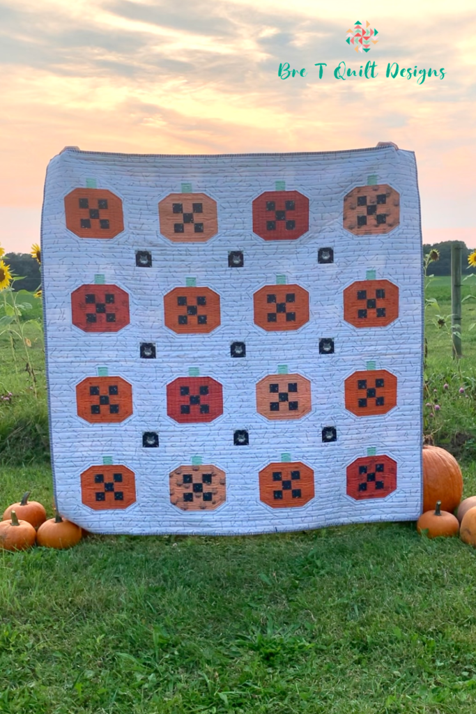 Fall Pumpkin Quilt Pattern Quilt Block- Bre T Quilt Designs
