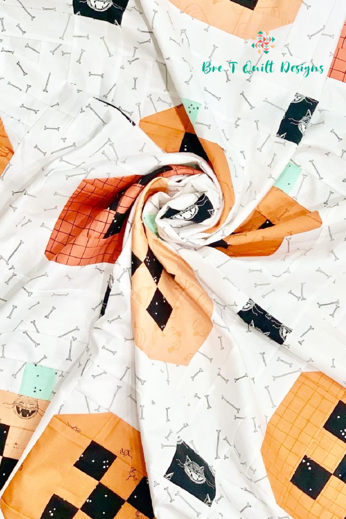 pumpkin quilt top- bre t quilt designs