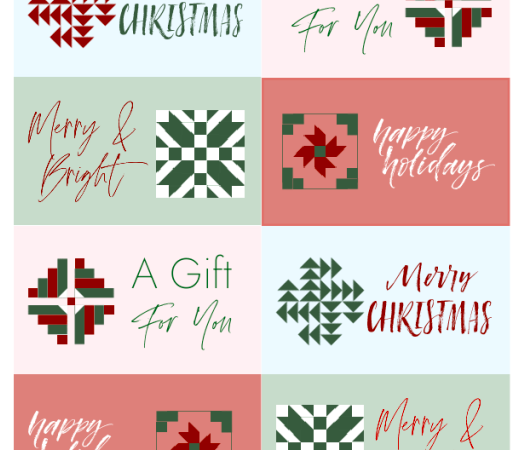 Quilty Christmas Gift Tags- Bre T Quilt Designs