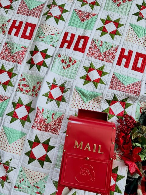 Bringing back my Letters for Santa quilt because this one still makes me smile every December. I stitched it a few years ago, but the envelopes and stars feel timeless and festive. If you missed it the first time around, the pattern is still available in my shop. It’s a fun, fat-quarter friendly make for the holidays! #christmasquilt #quilting #quilty