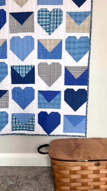 Have you ever made a memory quilt? 

I did exactly that with my late grandpas cotton t-shirts and my Love Letters quilt pattern. 

I backed it with minky and it’s like a hug from my grandpa every time we cuddle up with it. 

#memoryquilt #quiltpattern #heartquilt #quilting #quilt ing