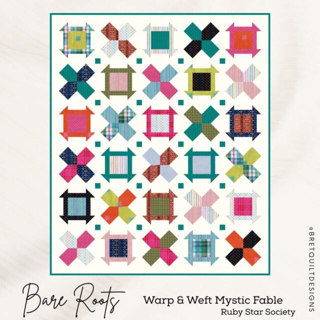 March is flying by! I’ve been playing around with some of the new fabric releases in the Bare Roots layout to see how they’d look.

Which of these 4 mock-ups is your favorite?

Tomorrow is the last chance to grab the PDF for $8.  It’s been so fun revisiting this one with you all!