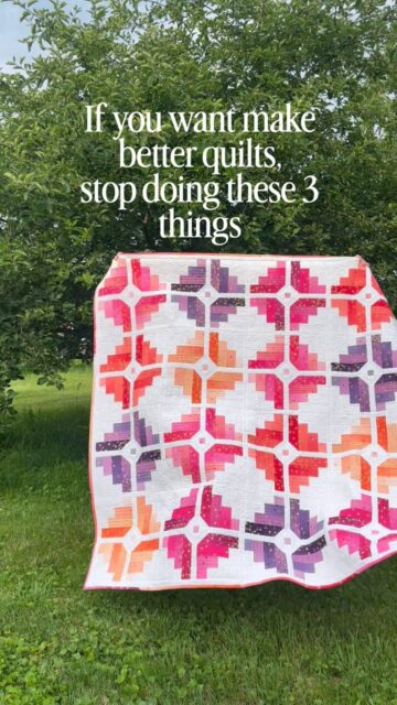 Alright… I may be joking a little, but honestly the more time you spend practicing, the better you get.

Every quilt you make, your points get a little sharper, your stitches a little straighter, and your seam allowance gets a little closer to that perfect ¼”.

So if that means the laundry sits a little longer or dinner gets pushed back… we’re not judging over here 😏

Tell me—what quilting skill have you noticed improving lately?

Pattern: rough cut diamonds
Fabric: I heart ombré @modafabrics 
Fabric Purchased from: @kaymariequiltco 
Custom quilting: @kellyannquilts 

#quiltersgonnaquilt #learningtoquilt #quilter